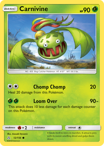 Carnivine Ultra Prism Pokemon Card