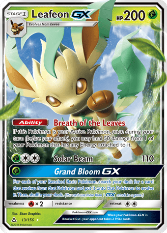 Leafeon-GX Ultra Prism Pokemon Card