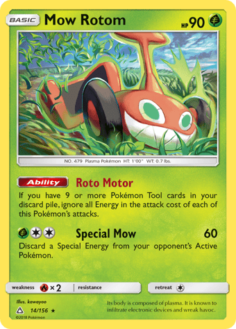 Mow Rotom Ultra Prism Pokemon Card