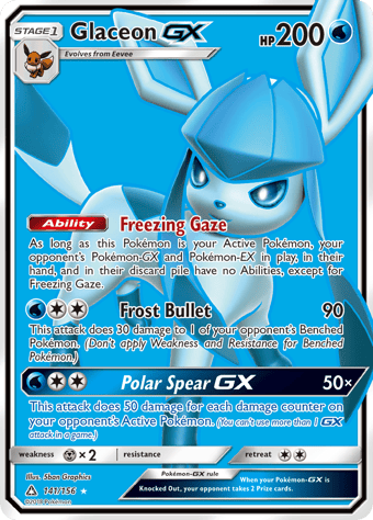 Glaceon-GX Ultra Prism Pokemon Card