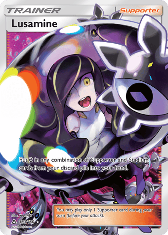 Lusamine Ultra Prism Pokemon Card