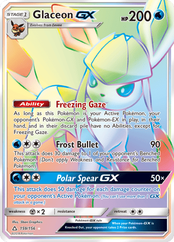 Glaceon-GX Ultra Prism Pokemon Card