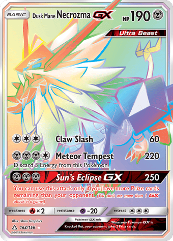 Dusk Mane Necrozma-GX Ultra Prism Pokemon Card