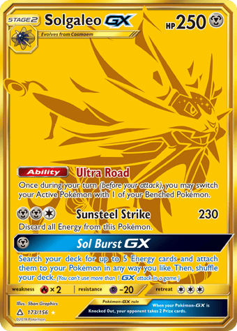 Solgaleo-GX Ultra Prism Pokemon Card
