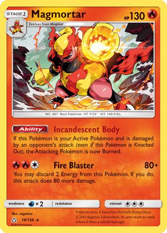 Magmortar Ultra Prism Pokemon Card