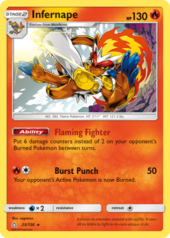 Infernape Ultra Prism Pokemon Card