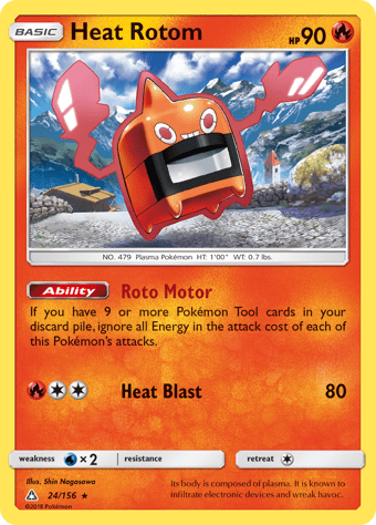 Heat Rotom Ultra Prism Pokemon Card