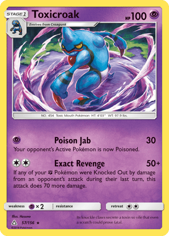 Toxicroak Ultra Prism Pokemon Card