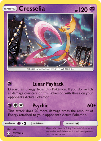 Cresselia Ultra Prism Pokemon Card