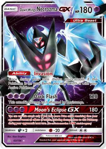 Dawn Wings Necrozma-GX Ultra Prism Pokemon Card
