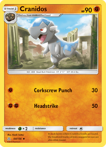Cranidos Ultra Prism Pokemon Card