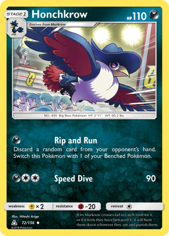Honchkrow Ultra Prism Pokemon Card