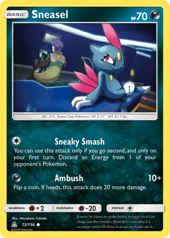 Sneasel Ultra Prism Pokemon Card