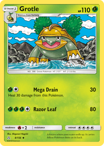 Grotle Ultra Prism Pokemon Card