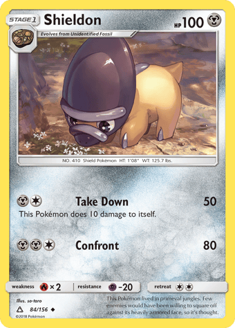 Shieldon Ultra Prism Pokemon Card
