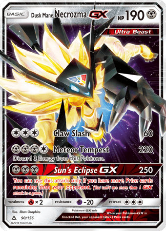 Dusk Mane Necrozma-GX Ultra Prism Pokemon Card