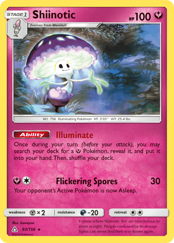 Shiinotic Ultra Prism Pokemon Card
