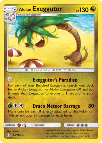 Alolan Exeggutor Ultra Prism Pokemon Card