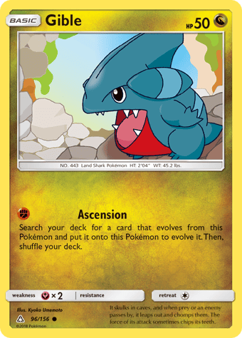 Gible Ultra Prism Pokemon Card