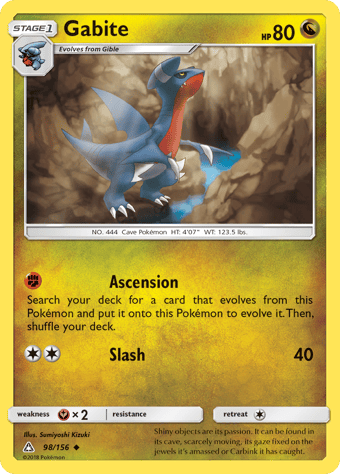Gabite Ultra Prism Pokemon Card