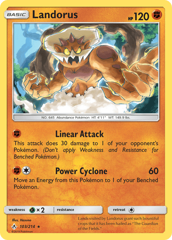 Landorus Unbroken Bonds Pokemon Card