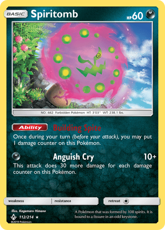 Spiritomb Unbroken Bonds Pokemon Card