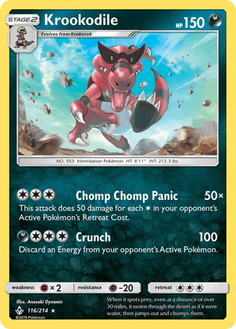 Krookodile Unbroken Bonds Pokemon Card