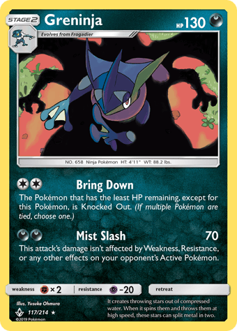 Greninja Unbroken Bonds Pokemon Card