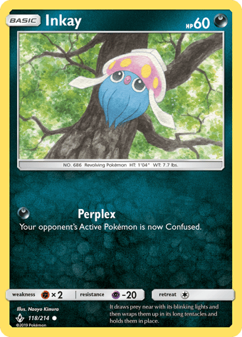 Inkay Unbroken Bonds Pokemon Card