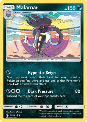 Malamar Unbroken Bonds Pokemon Card