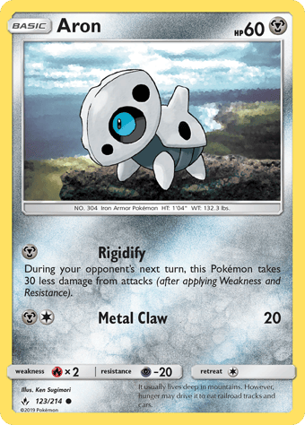 Aron Unbroken Bonds Pokemon Card
