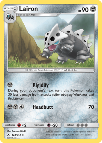 Lairon Unbroken Bonds Pokemon Card