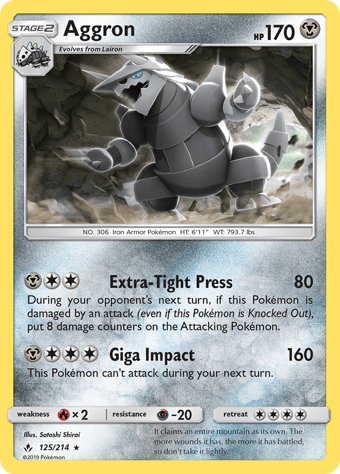 Aggron Unbroken Bonds Pokemon Card