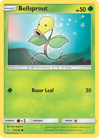 Bellsprout Unbroken Bonds Pokemon Card