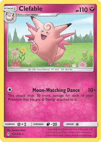 Clefable Unbroken Bonds Pokemon Card