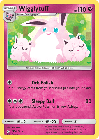 Wigglytuff Unbroken Bonds Pokemon Card