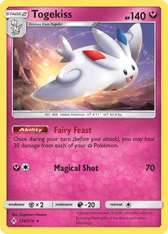 Togekiss Unbroken Bonds Pokemon Card