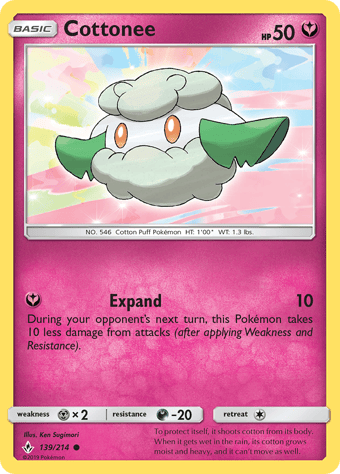 Cottonee Unbroken Bonds Pokemon Card