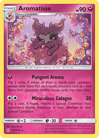 Aromatisse Unbroken Bonds Pokemon Card