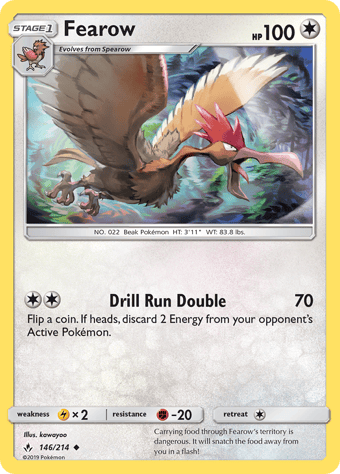 Fearow Unbroken Bonds Pokemon Card