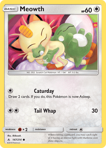 Meowth Unbroken Bonds Pokemon Card