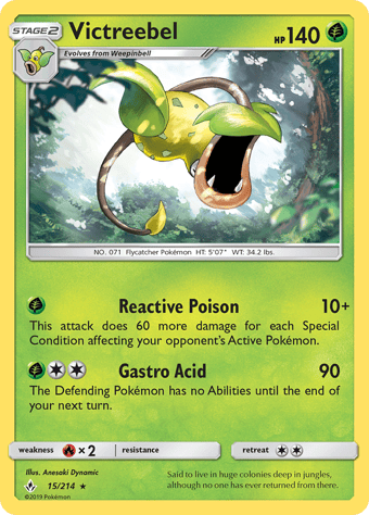 Victreebel Unbroken Bonds Pokemon Card
