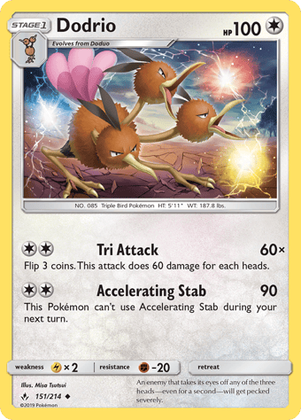 Dodrio Unbroken Bonds Pokemon Card