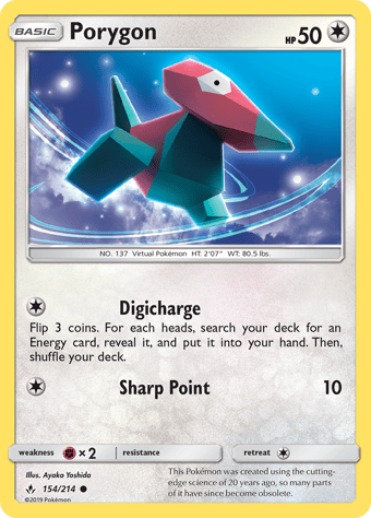 Porygon Unbroken Bonds Pokemon Card
