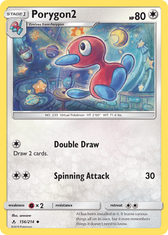 Porygon2 Unbroken Bonds Pokemon Card