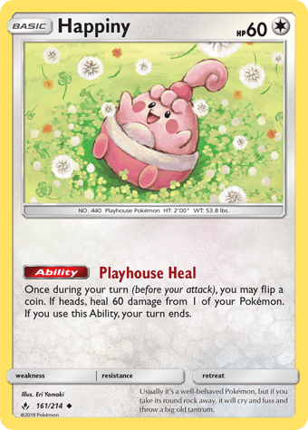Happiny Unbroken Bonds Pokemon Card