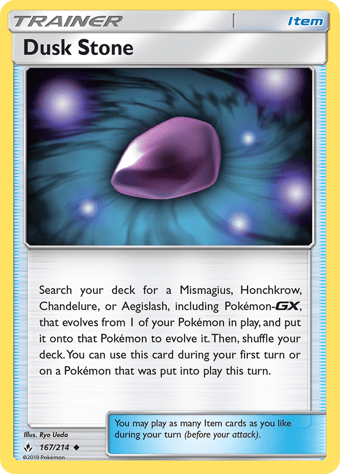 Dusk Stone Unbroken Bonds Pokemon Card