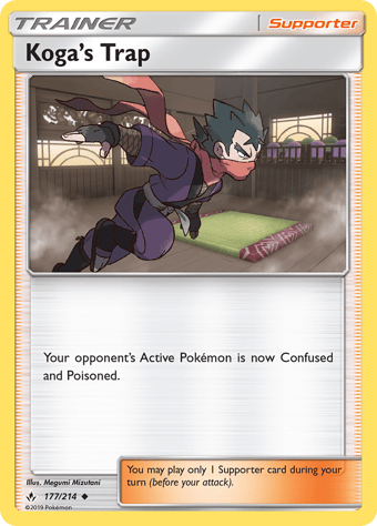 Koga's Trap Unbroken Bonds Pokemon Card