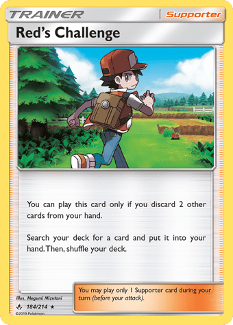 Red's Challenge Unbroken Bonds Pokemon Card