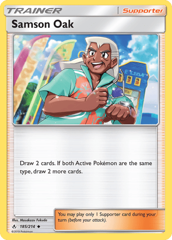Samson Oak Unbroken Bonds Pokemon Card
